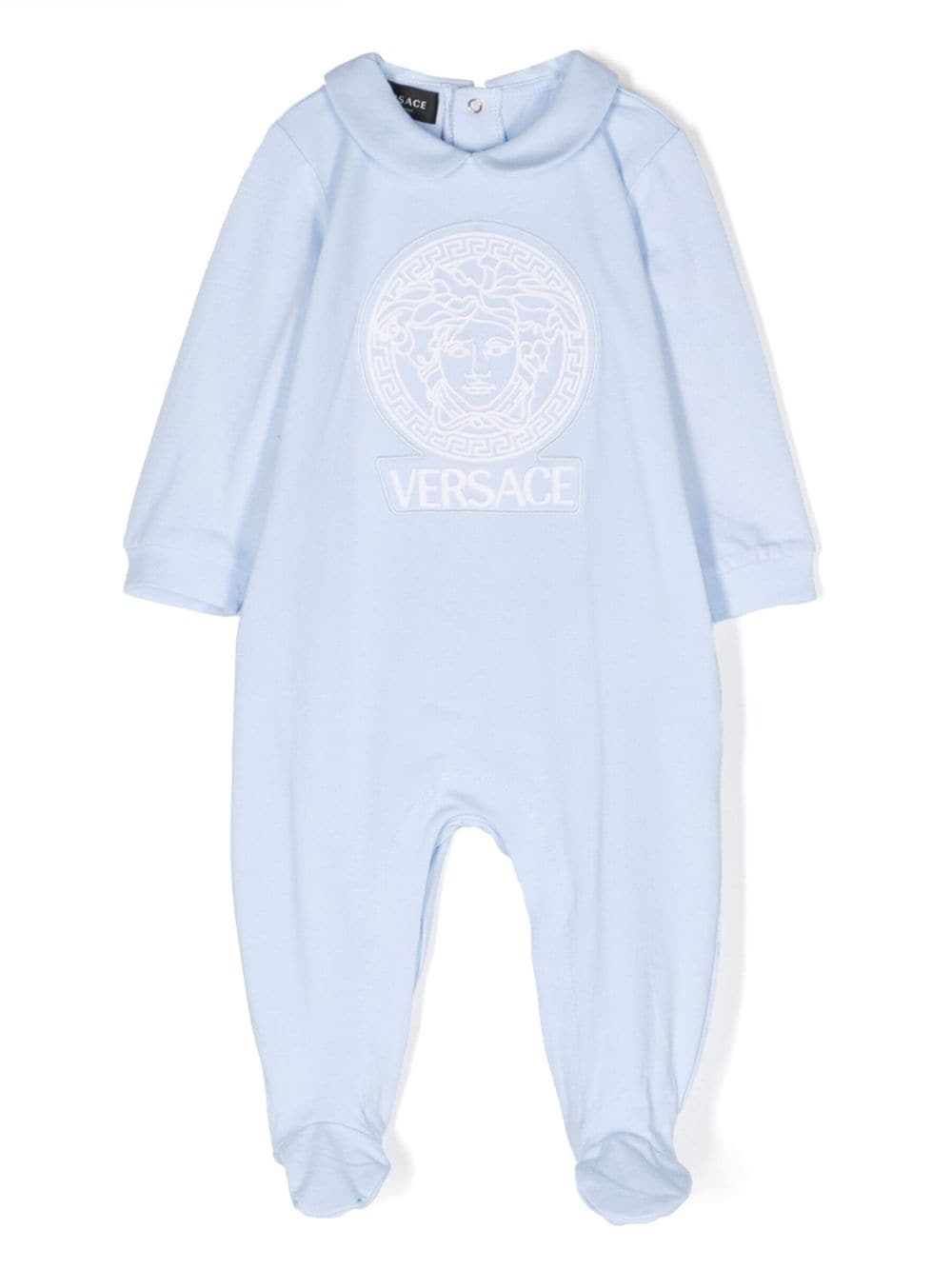 Versace Kids Medusa Head stretch-cotton pajamas - Blue von Versace Kids