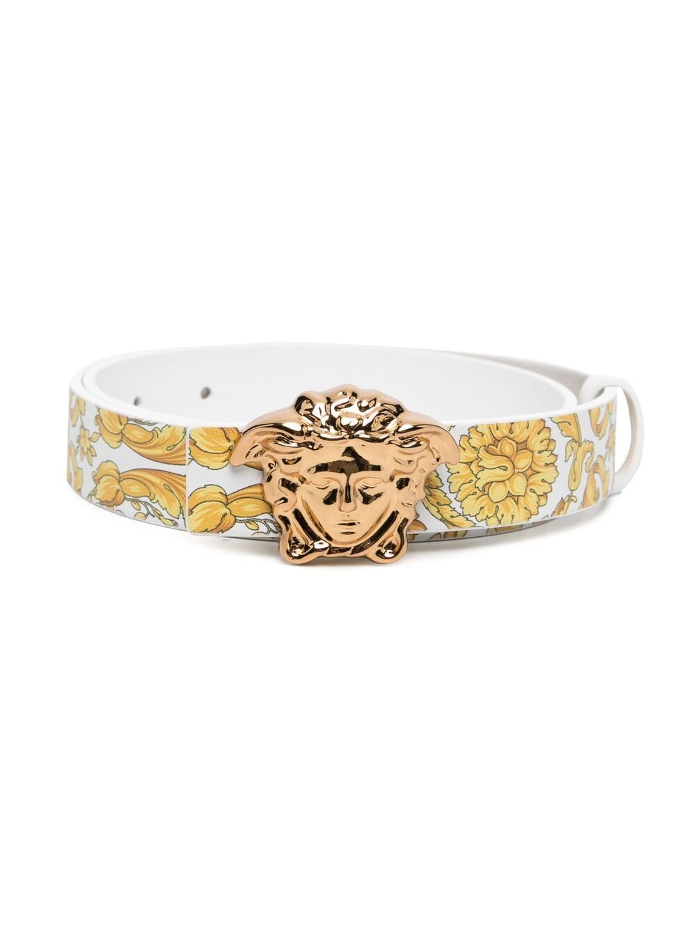 Versace Kids Medusa-buckle leather belt - White von Versace Kids