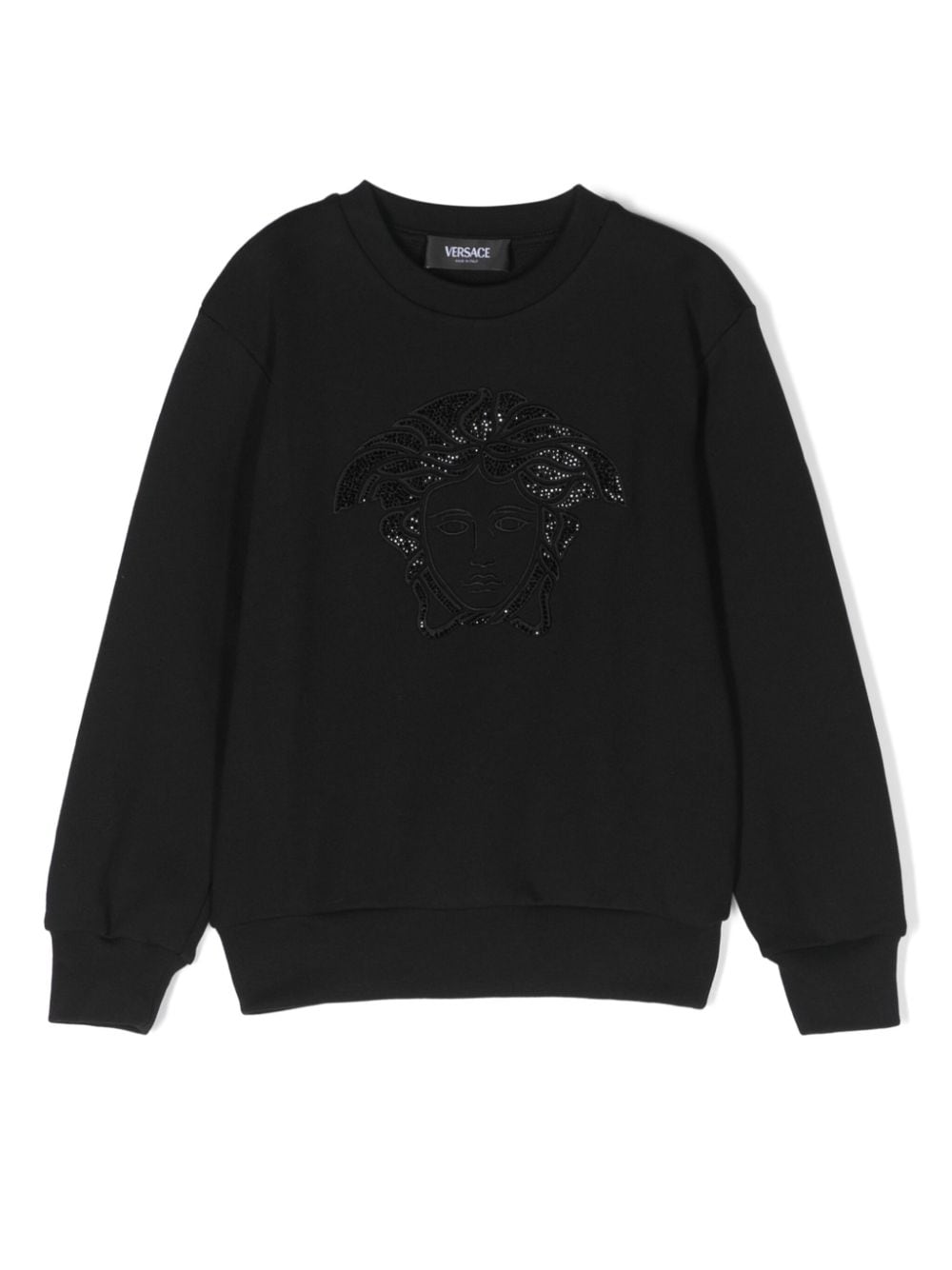 Versace Kids Medusa crystal-embellished sweatshirt - Black von Versace Kids