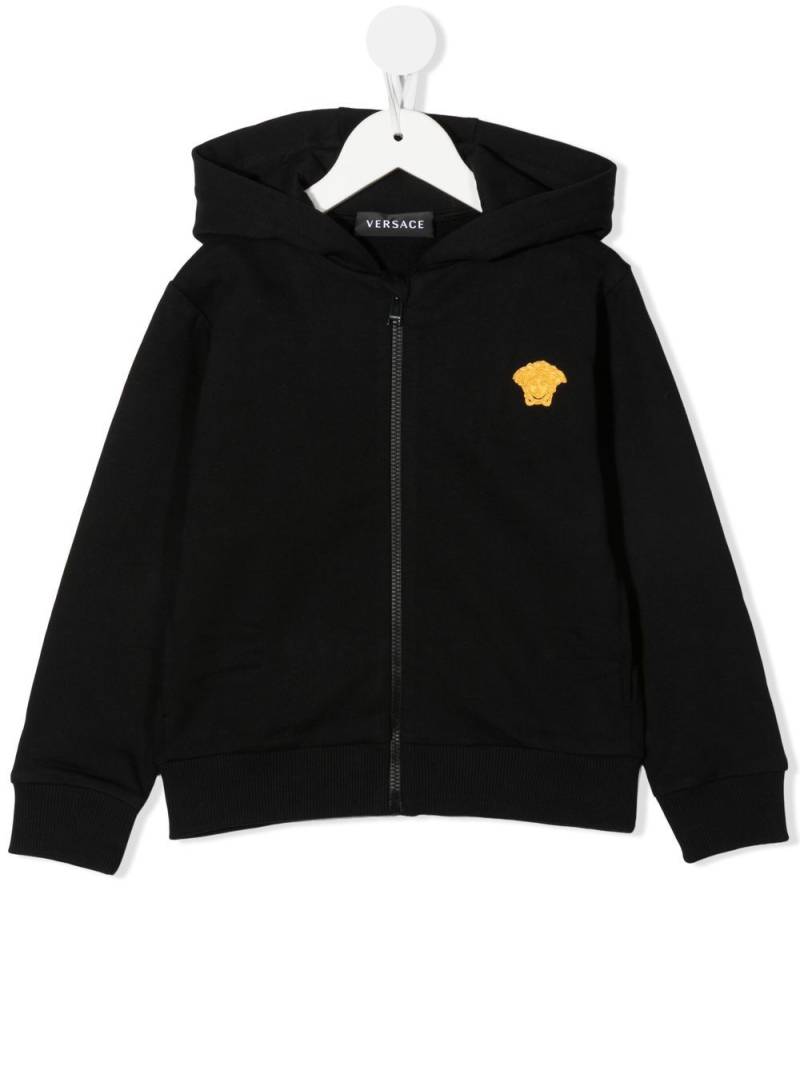 Versace Kids Medusa-head zip hood - Black von Versace Kids