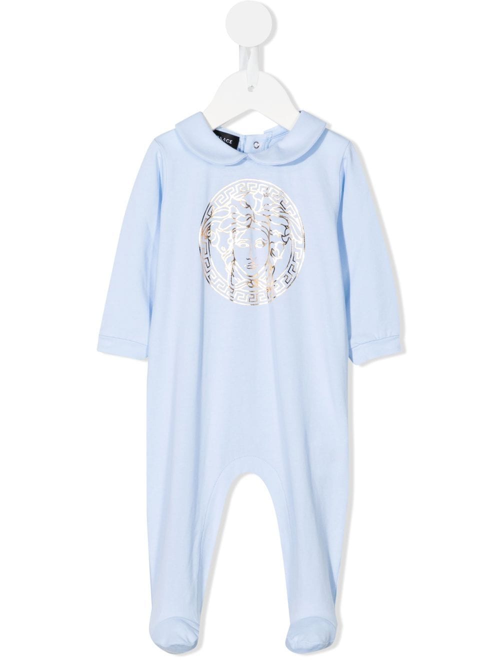 Versace Kids Medusa logo-print babygrow - Blue von Versace Kids