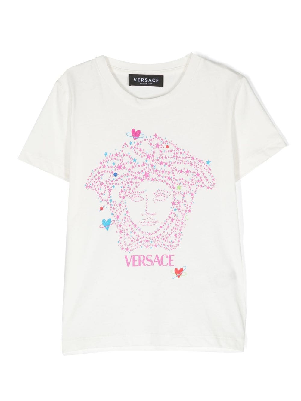 Versace Kids Stars Medusa cotton T-Shirt - White von Versace Kids