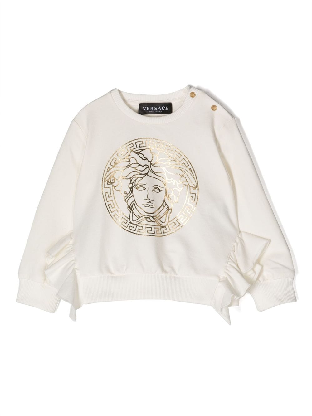 Versace Kids Medusa-print cotton sweatshirt - Neutrals von Versace Kids