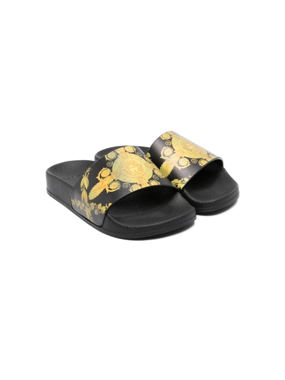 Versace Kids Medusa-print pool slides - Black von Versace Kids