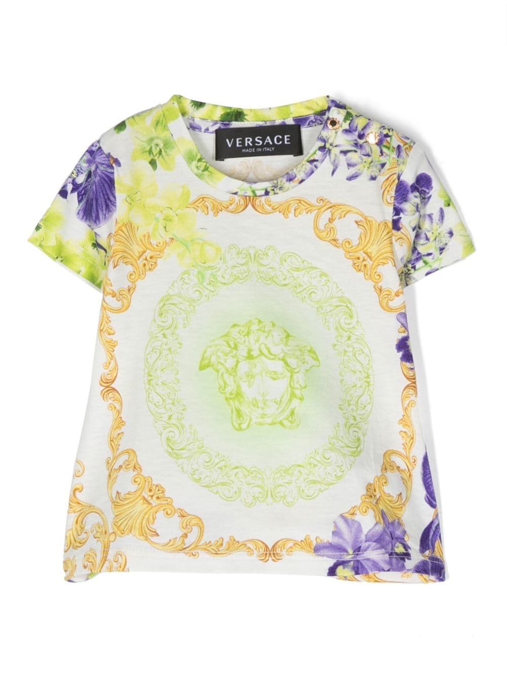 Versace Kids all-over baroque logo T-shirt - White von Versace Kids