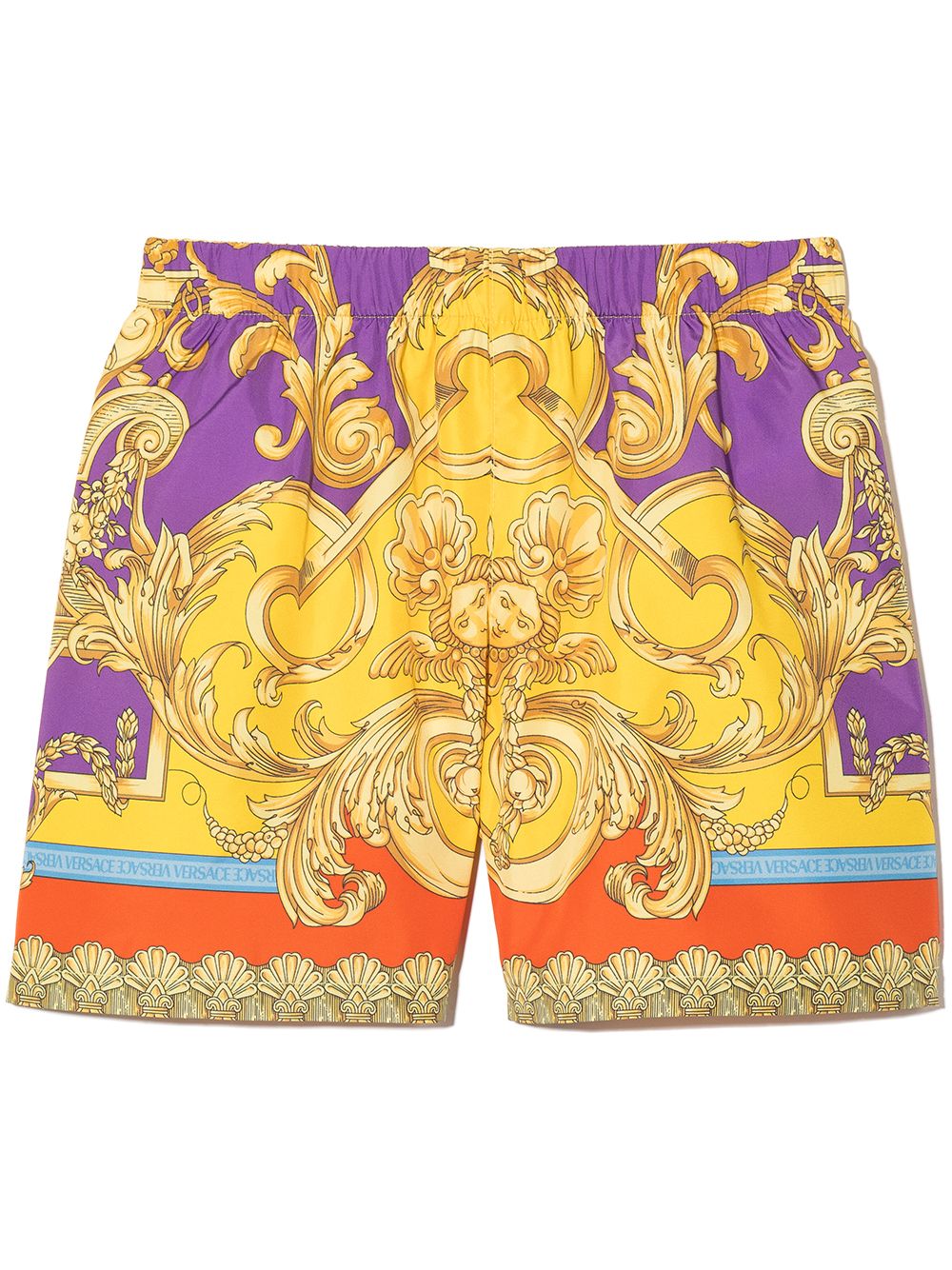 Versace Kids baroque pattern-print swim shorts - Yellow von Versace Kids