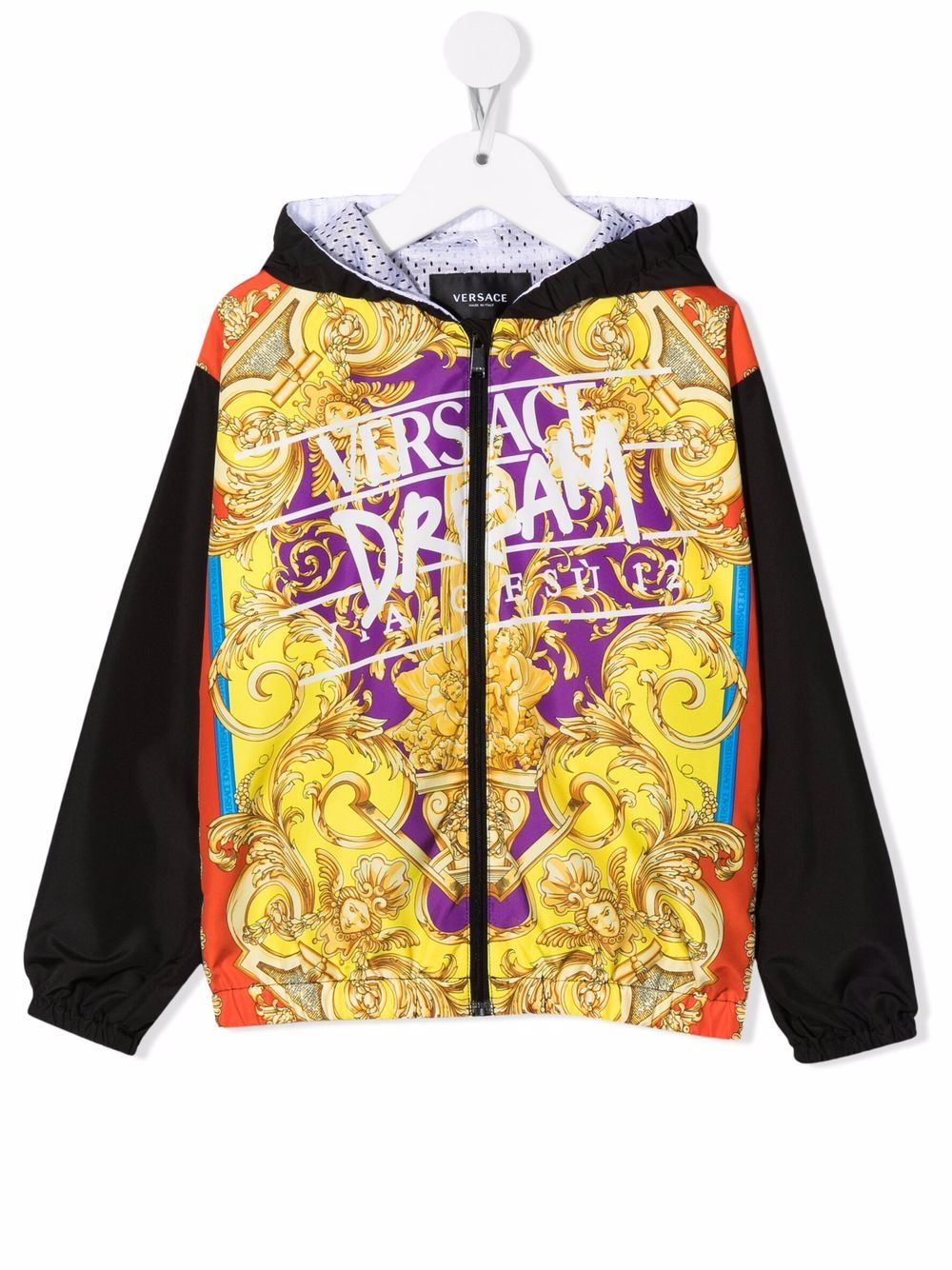 Versace Kids baroque pattern-print zip-up hoodie - Black von Versace Kids