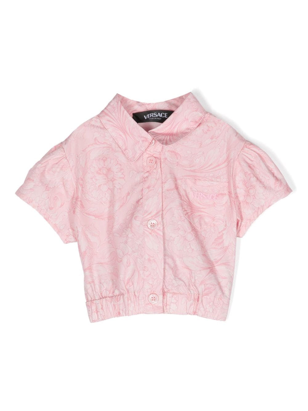 Versace Kids baroque-print buttoned blouse - Pink von Versace Kids