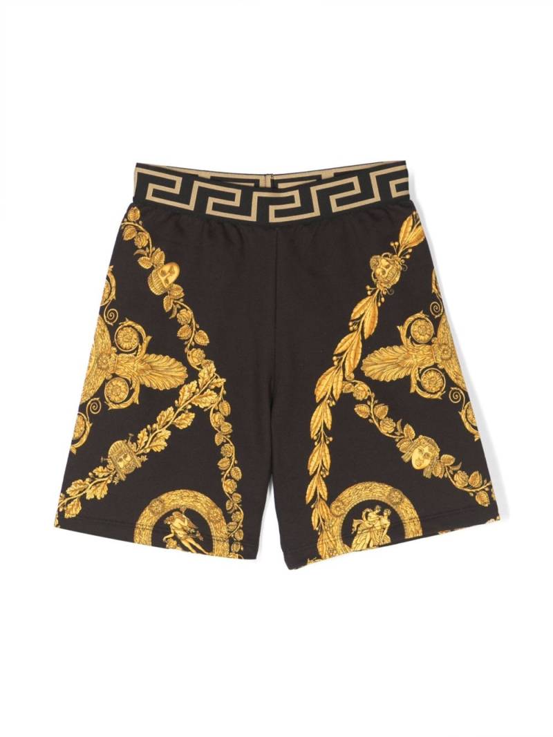 Versace Kids baroque-print casual shorts - Black von Versace Kids