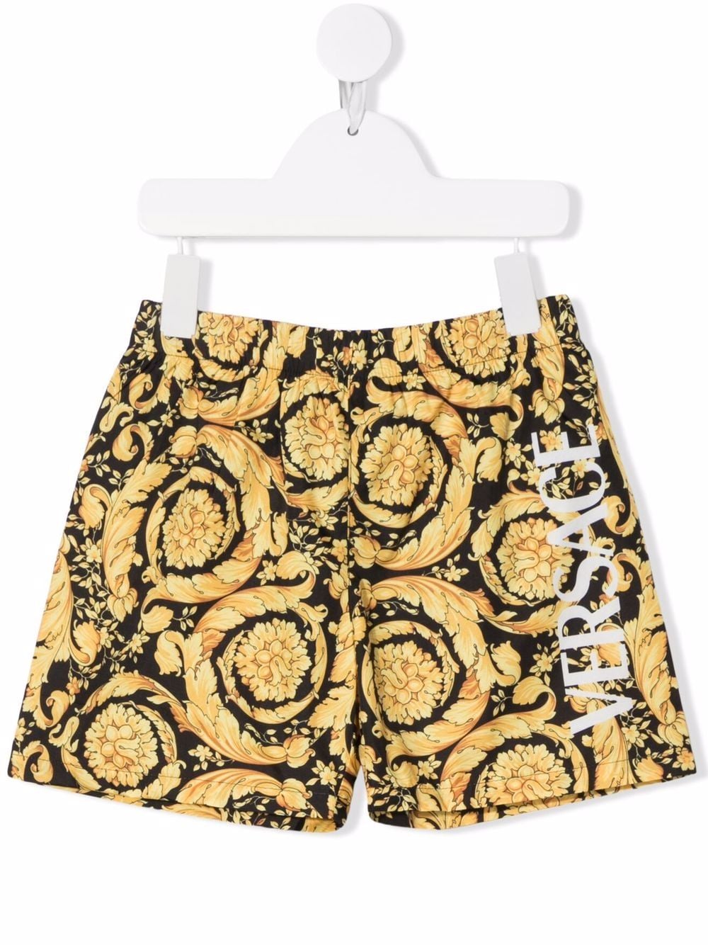 Versace Kids Barocco swim shorts - Black von Versace Kids