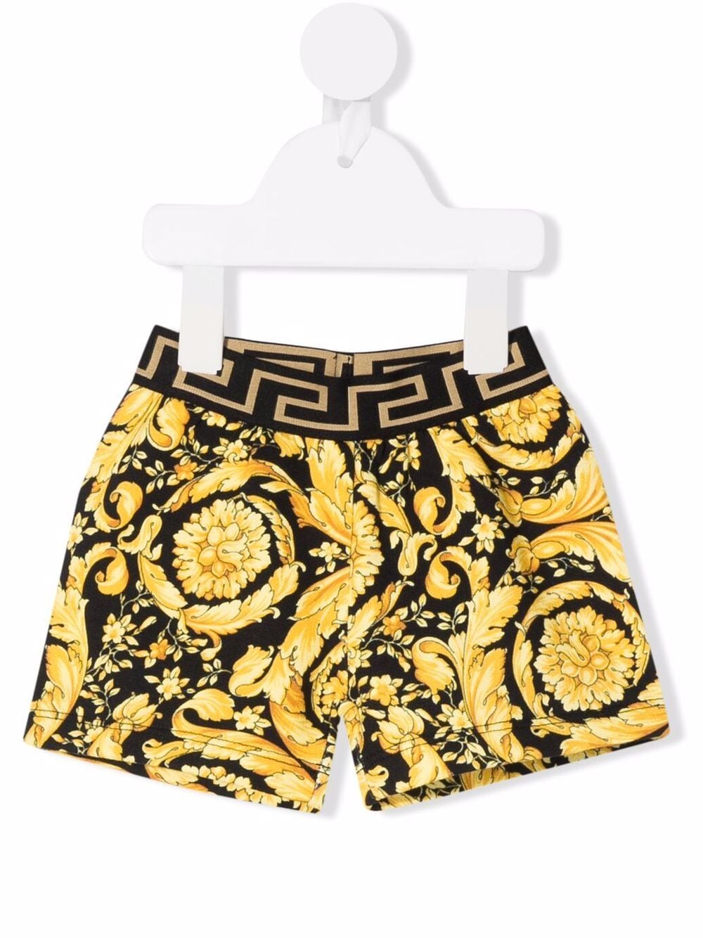 Versace Kids Barocco Baby track shorts - Black von Versace Kids