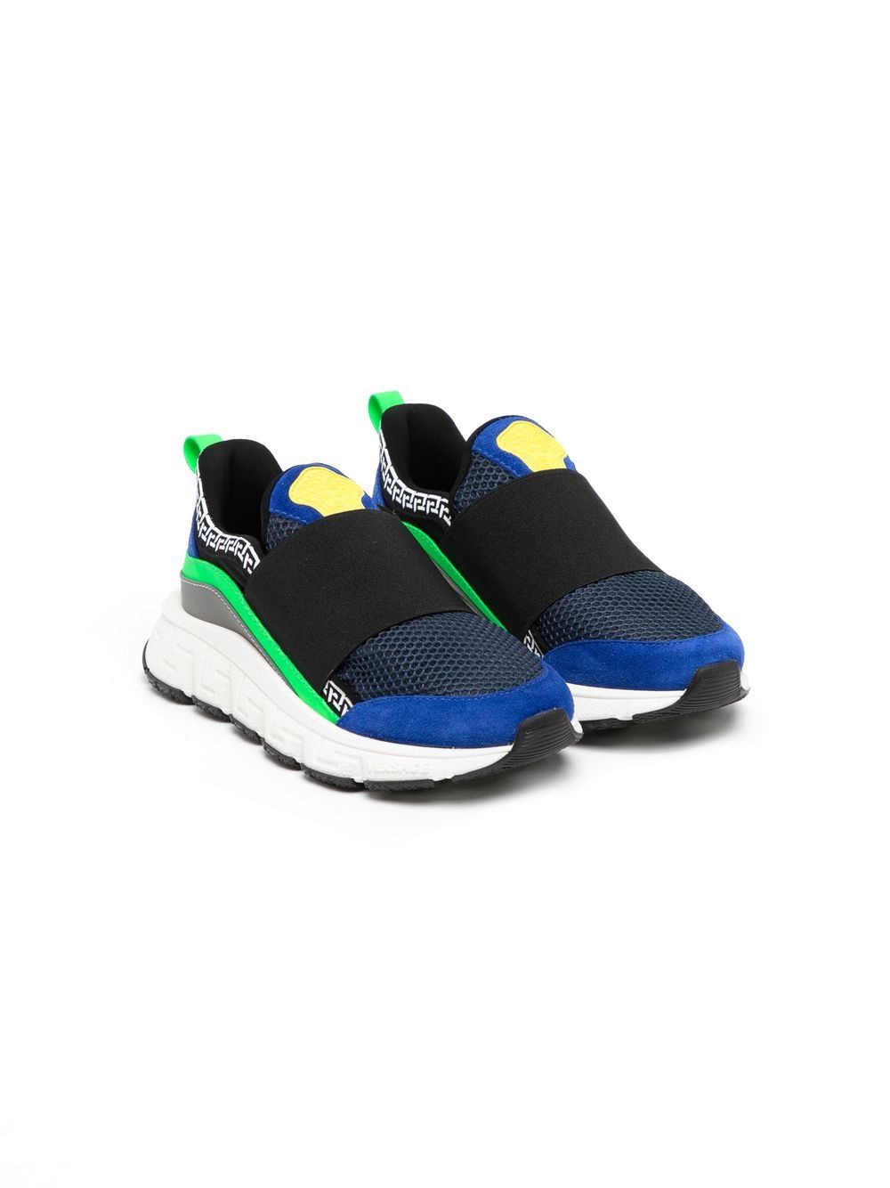 Versace Kids colour-block slip-on sneakers - Blue von Versace Kids