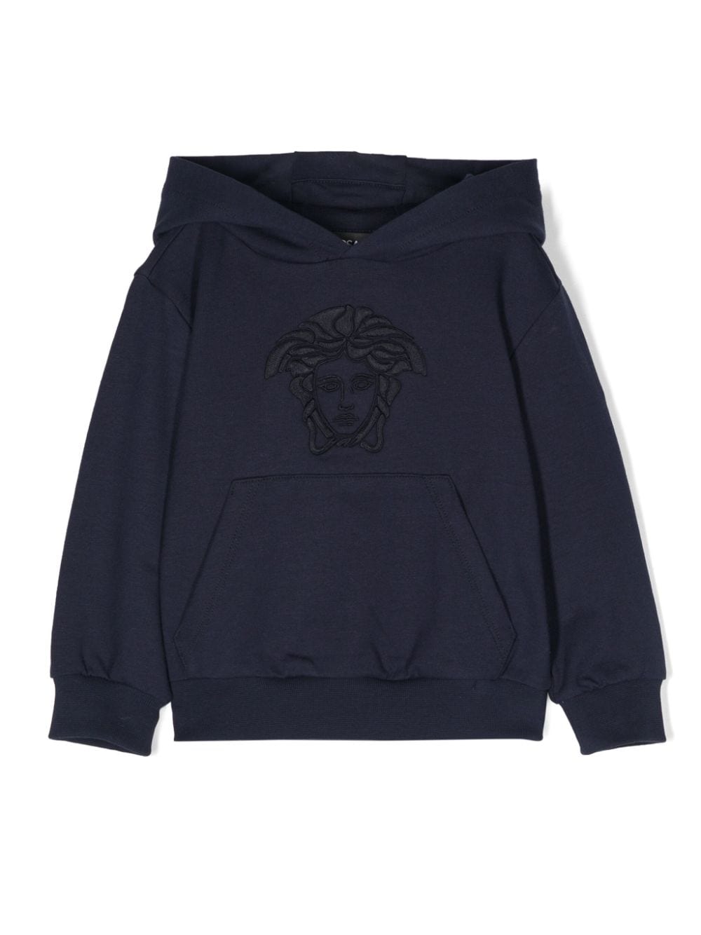 Versace Kids embroidered-Medusa Head hoodie - Blue von Versace Kids