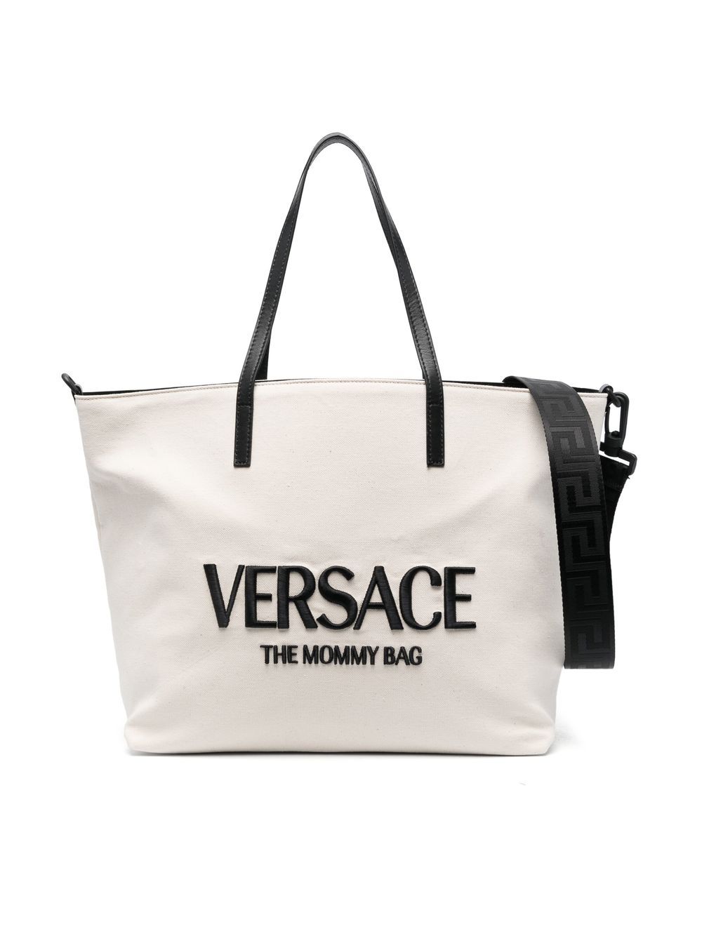 Versace Kids embroidered-logo tote bag - Neutrals von Versace Kids