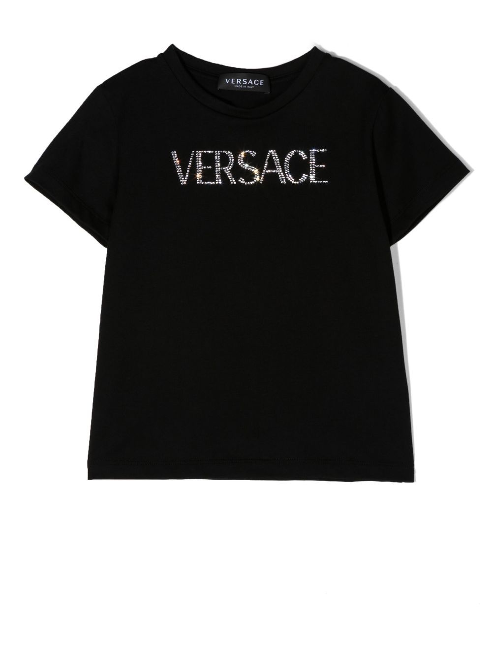 Versace Kids gem-logo short-sleeved T-shirt - Black von Versace Kids