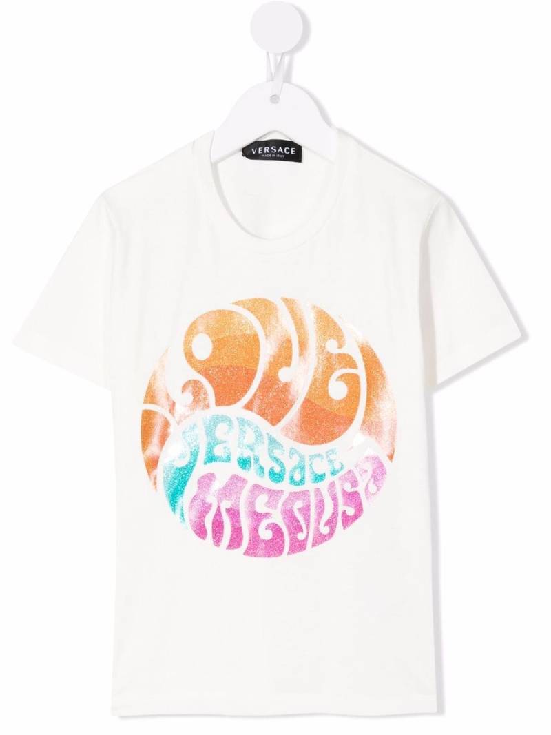 Versace Kids graphic-print cotton T-Shirt - White von Versace Kids