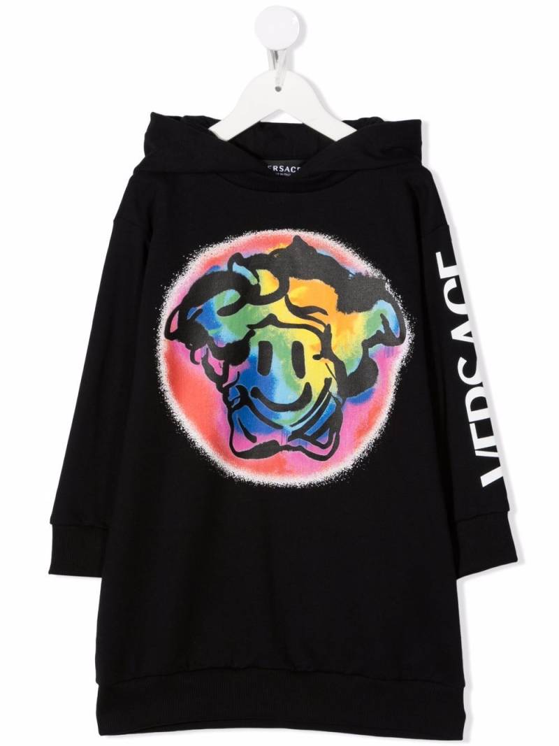 Versace Kids graphic-print cotton hoodie - Black von Versace Kids