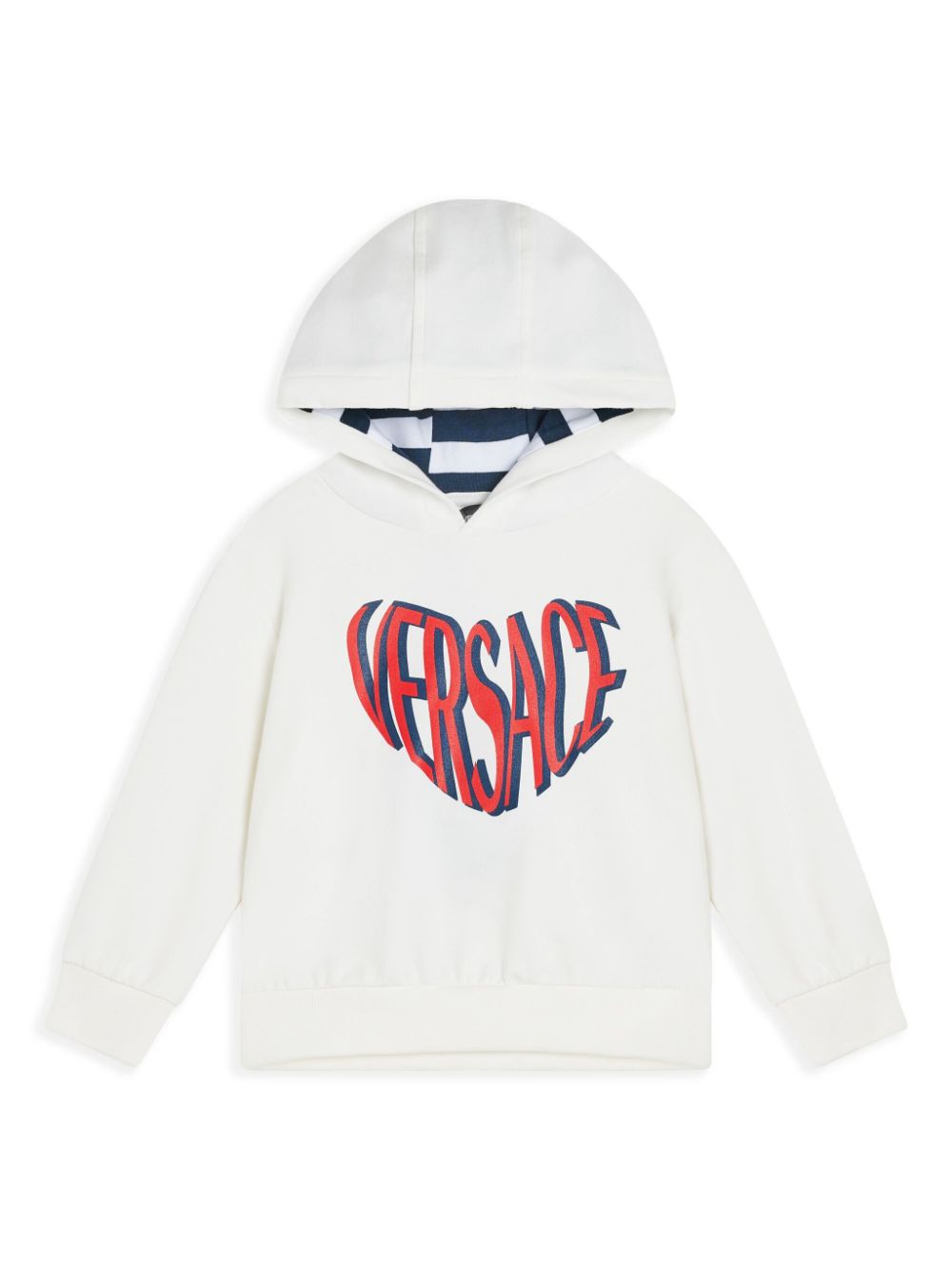 Versace Kids heart logo-print hoodie - White von Versace Kids