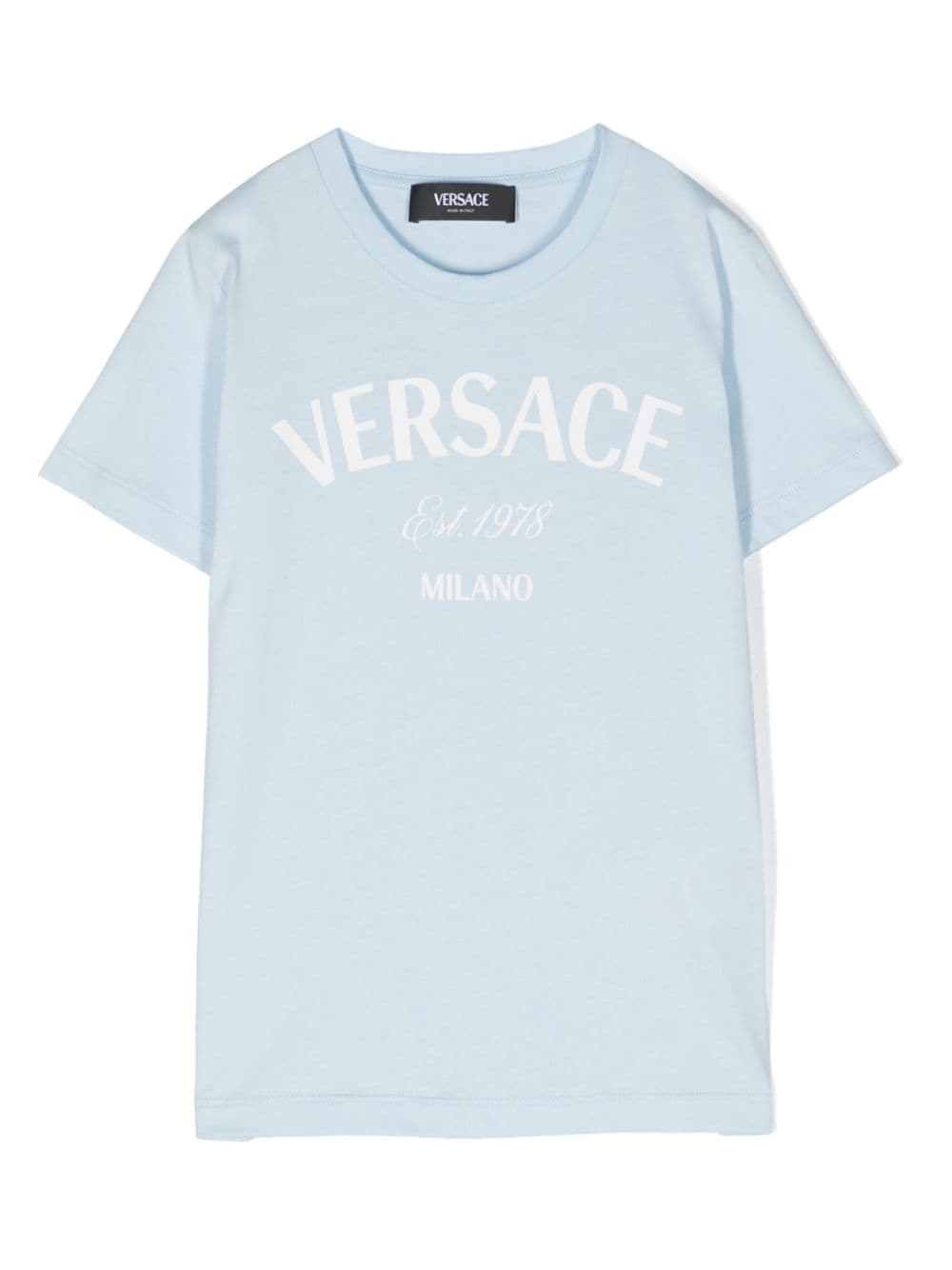 Versace Kids logo-print cotton T-shirt - Blue von Versace Kids