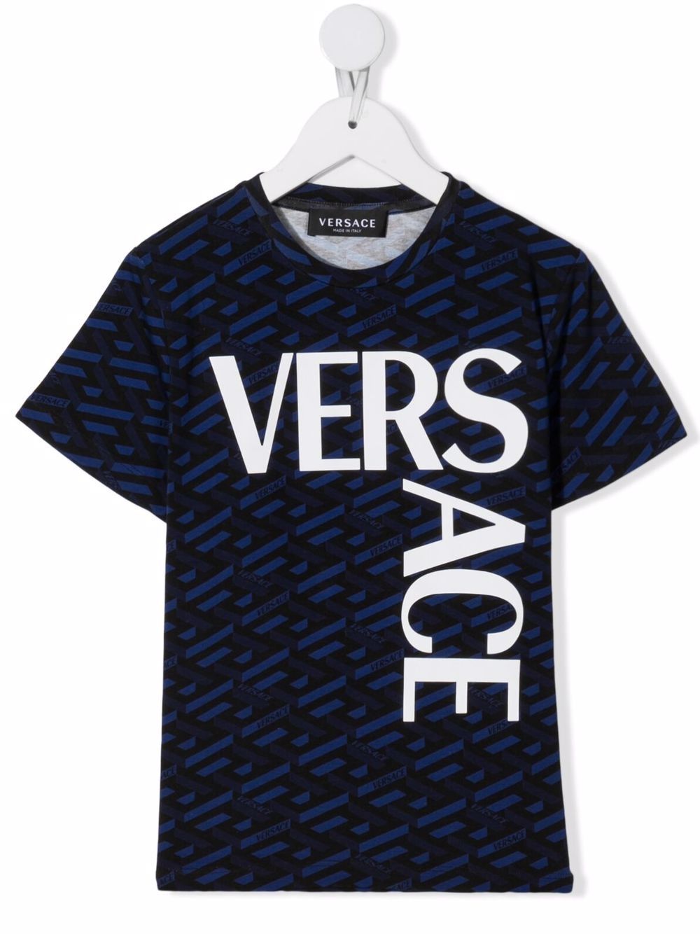 Versace Kids logo-print cotton T-shirt - Blue von Versace Kids