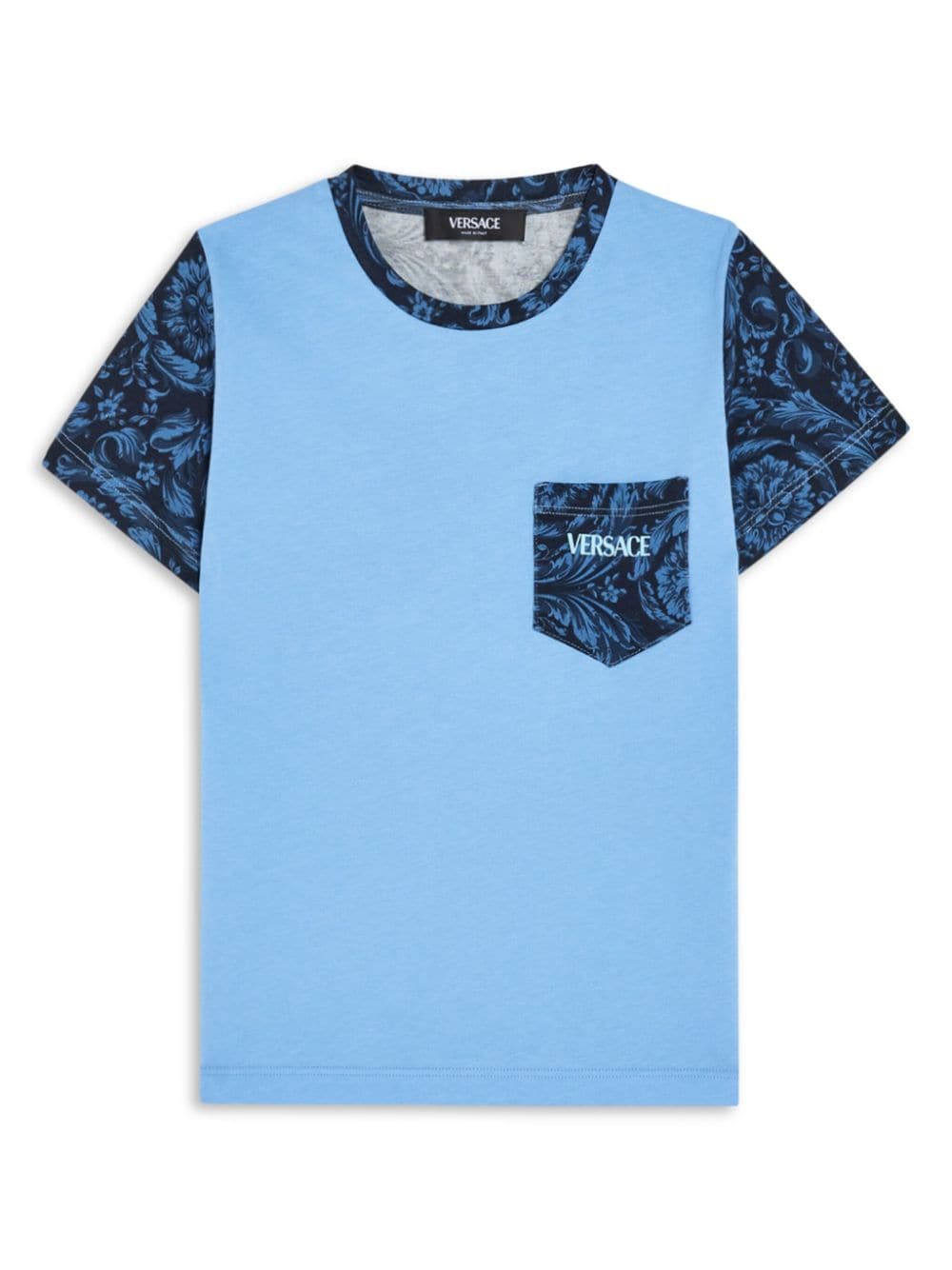 Versace Kids logo-print cotton T-shirt - Blue von Versace Kids