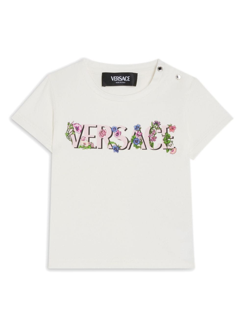 Versace Kids logo-print cotton-blend T-shirt - White von Versace Kids