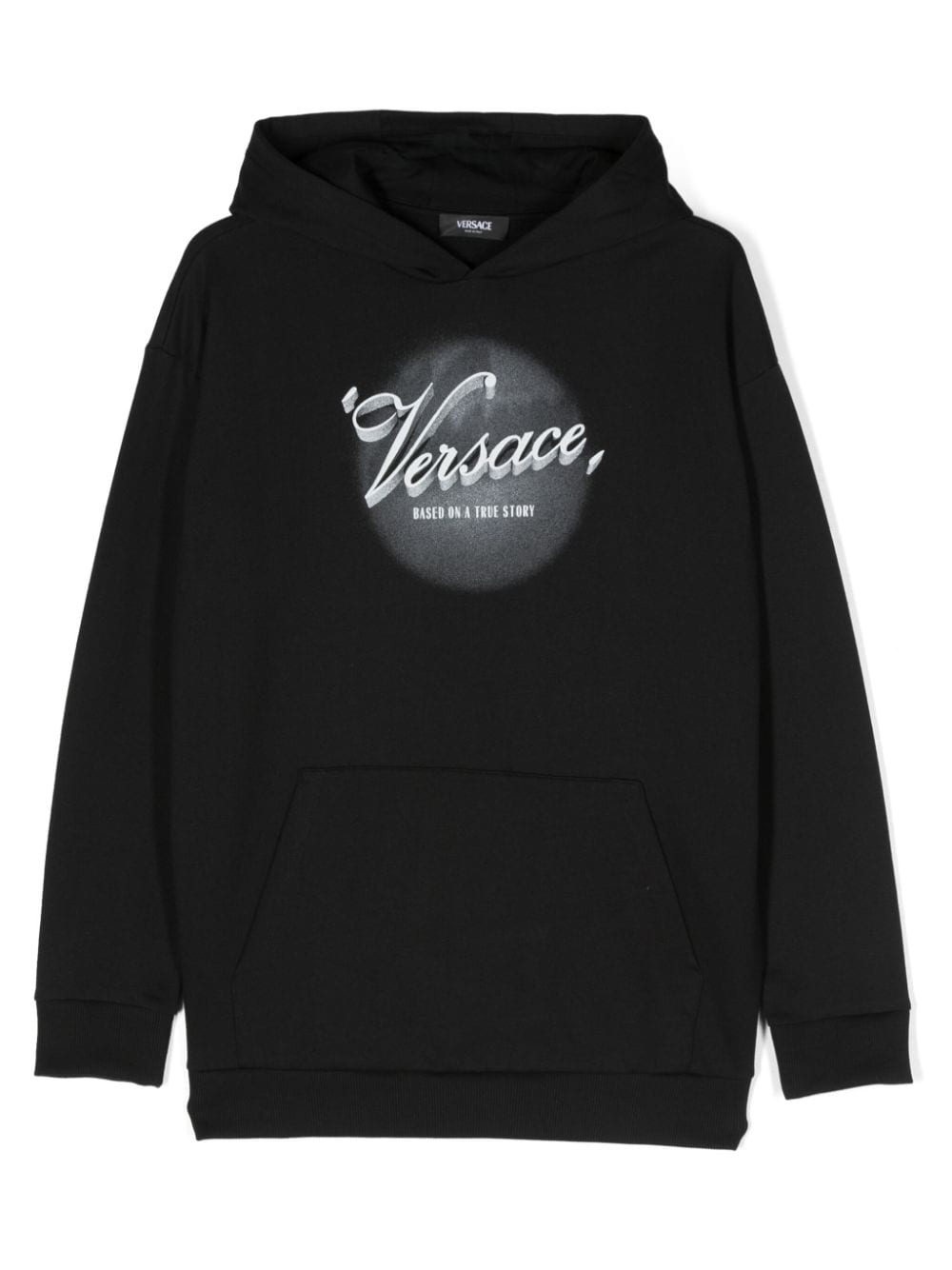 Versace Kids logo-print cotton hoodie - Black von Versace Kids