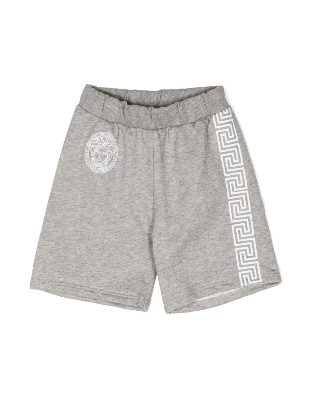 Versace Kids Greca cotton track shorts - Grey von Versace Kids