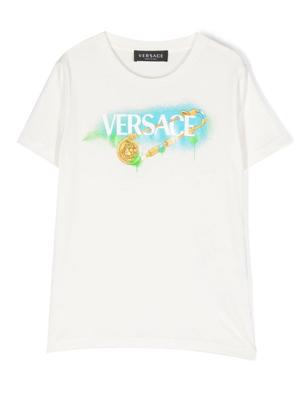 Versace Kids logo-print detail T-shirt - White von Versace Kids