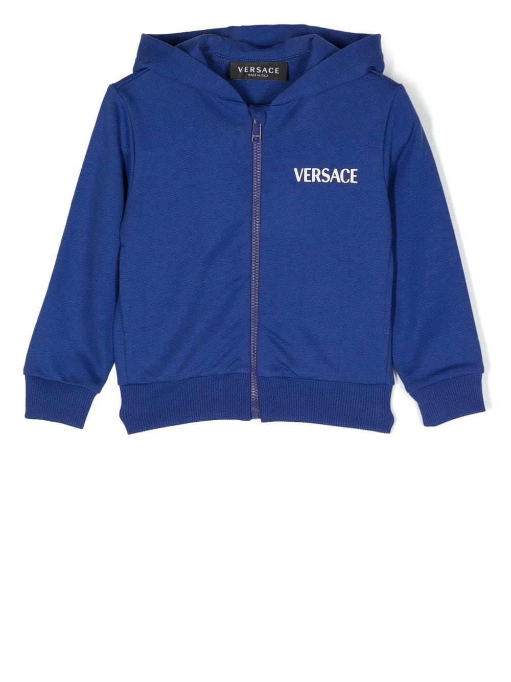 Versace Kids logo-print hoodie - Blue von Versace Kids