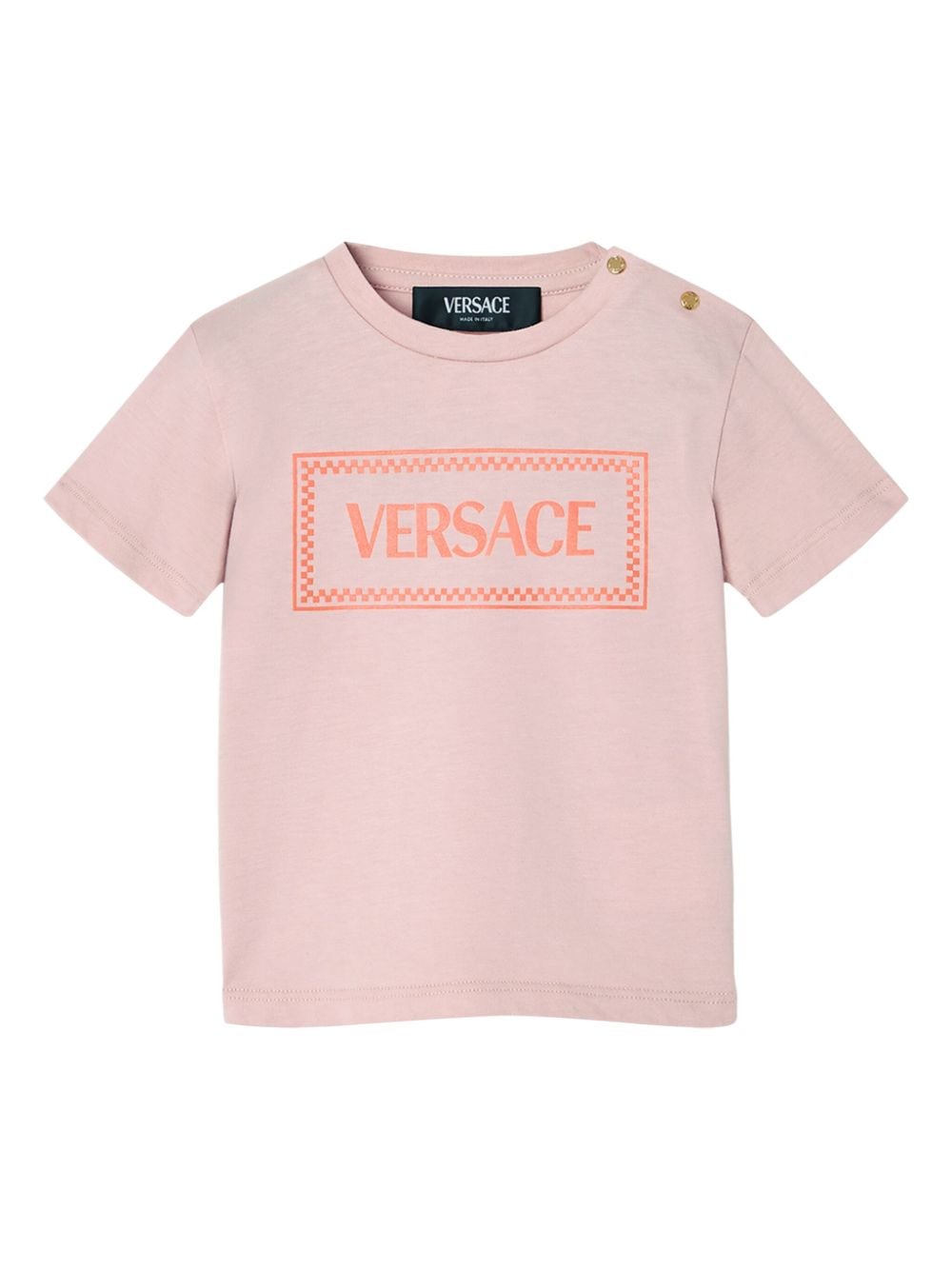 Versace Kids logo-print jersey T-shirt - Pink von Versace Kids