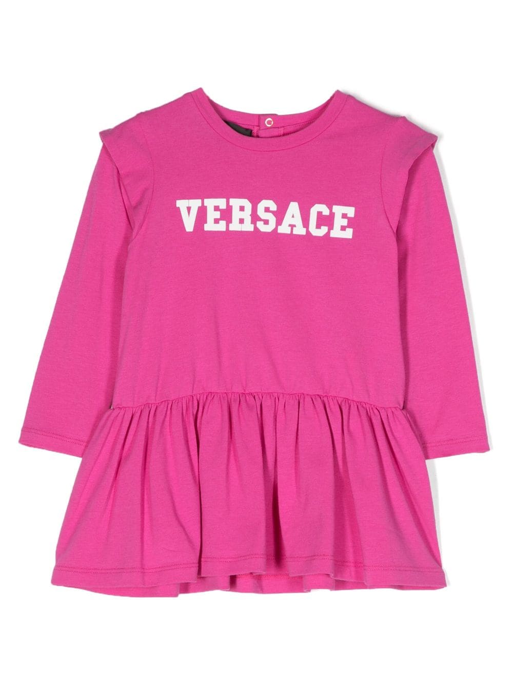 Versace Kids logo-print long-sleeve dress - Pink von Versace Kids