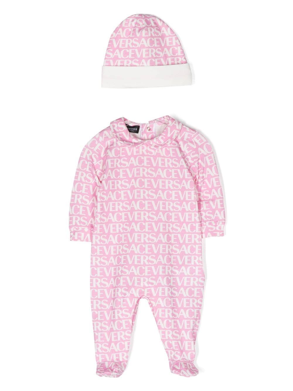 Versace Kids logo-print pajama and beanie set - Pink von Versace Kids