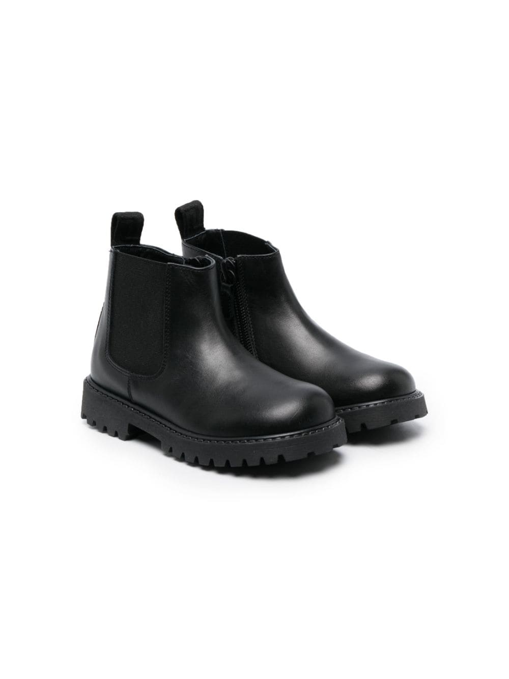 Versace Kids round-toe leather ankle boots - Black von Versace Kids