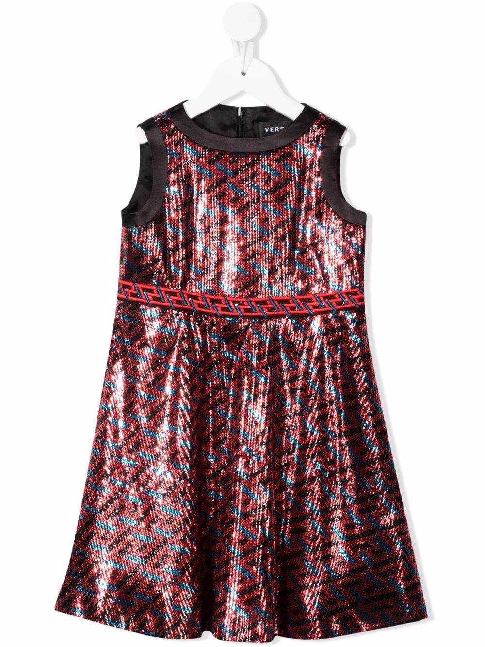 Versace Kids sequin-embellished dress - Red von Versace Kids