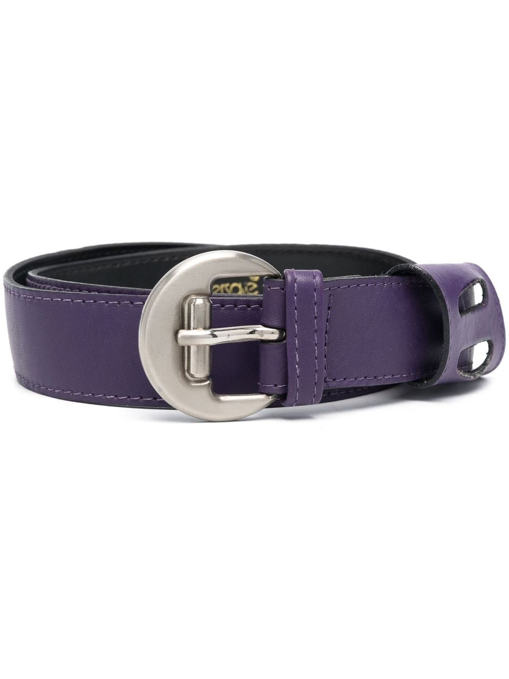 Versace Pre-Owned 1970s leather buckle belt - Purple von Versace Pre-Owned
