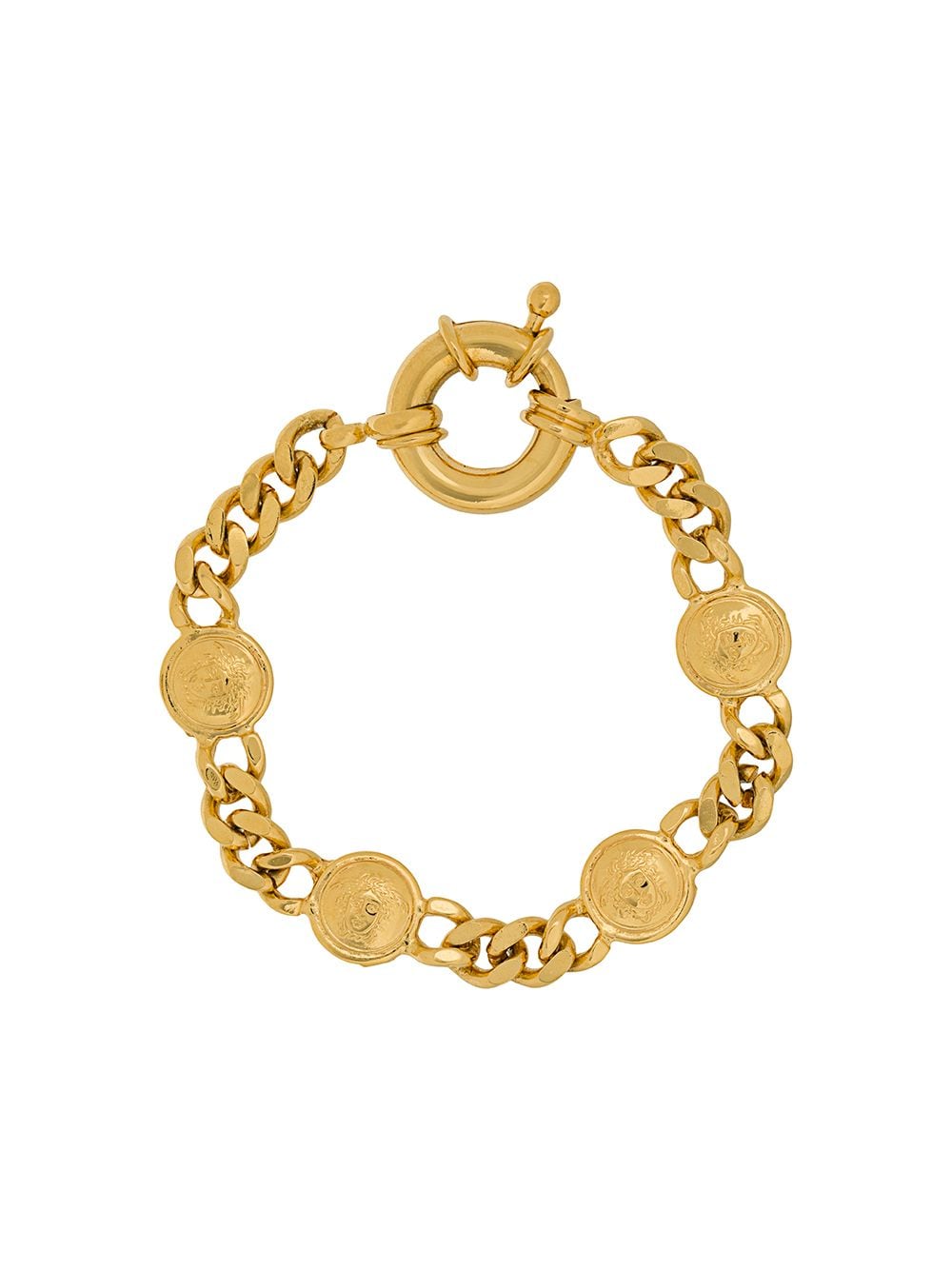 Versace Pre-Owned 1990s Medusa chain bracelet - Gold von Versace Pre-Owned