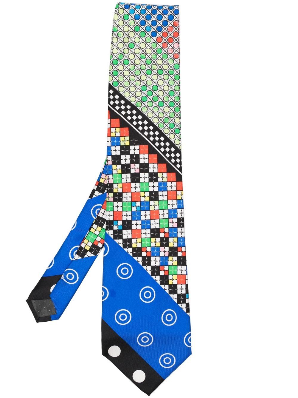 Versace Pre-Owned 1990s geometric-print silk tie - Blue von Versace Pre-Owned
