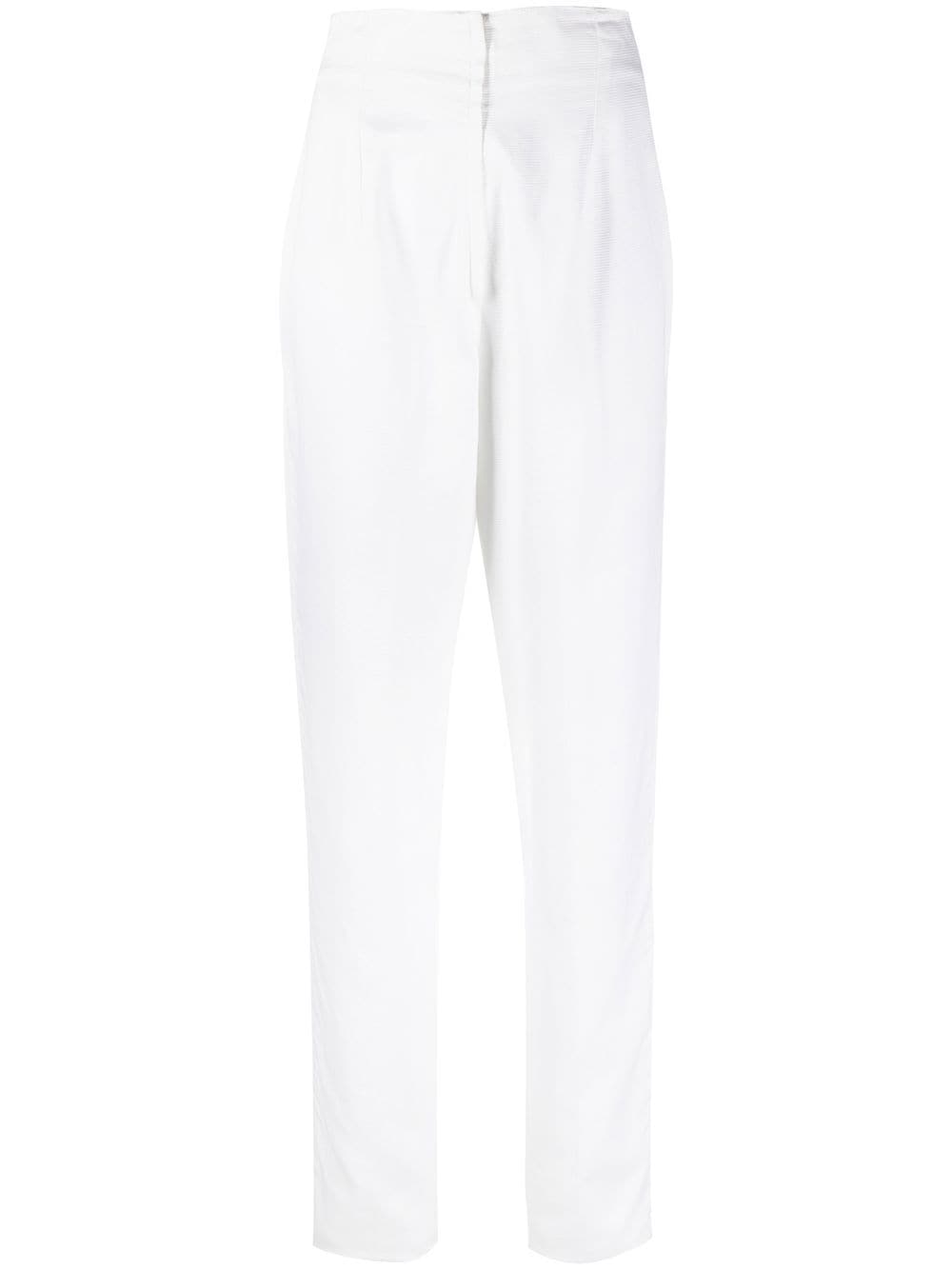 Versace Pre-Owned 2000s high-waisted straight-legged trousers - White von Versace Pre-Owned