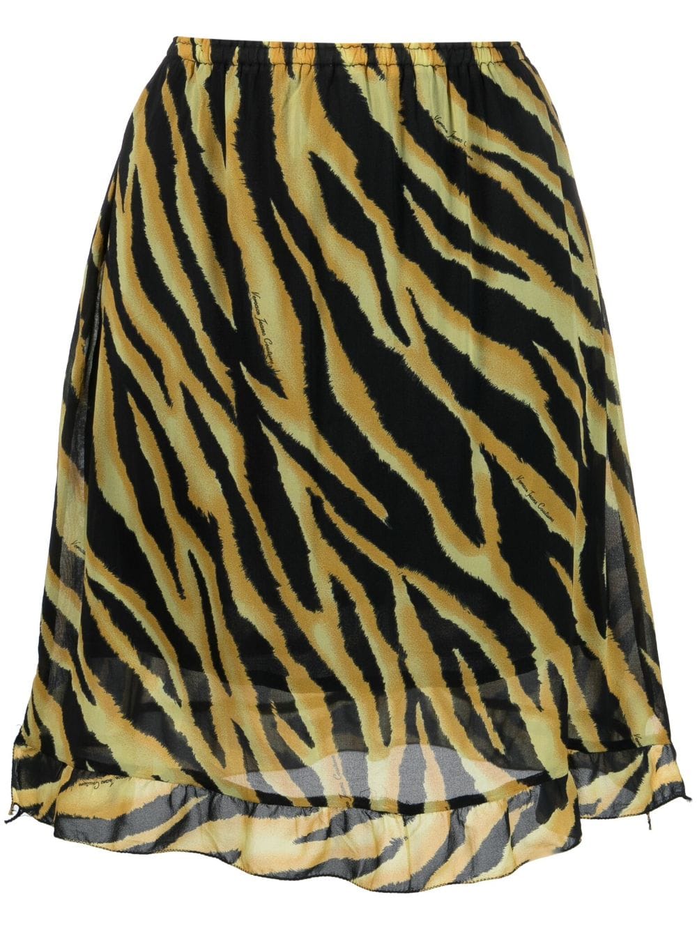 Versace Pre-Owned 2000s tiger stripe-print skirt - Black von Versace Pre-Owned