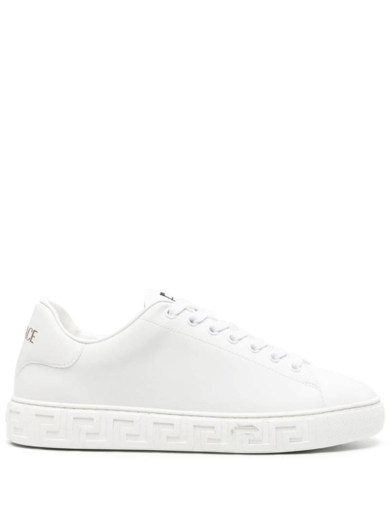 Versace Pre-Owned Responsible faux-leather sneakers - White von Versace Pre-Owned