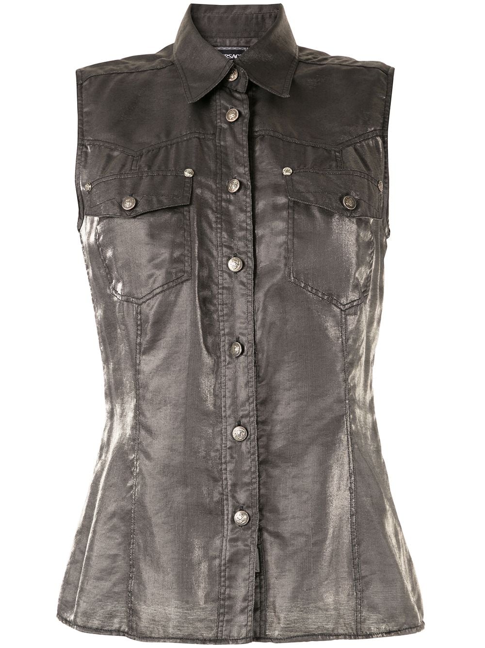 Versace Pre-Owned metallic sleeveless shirt