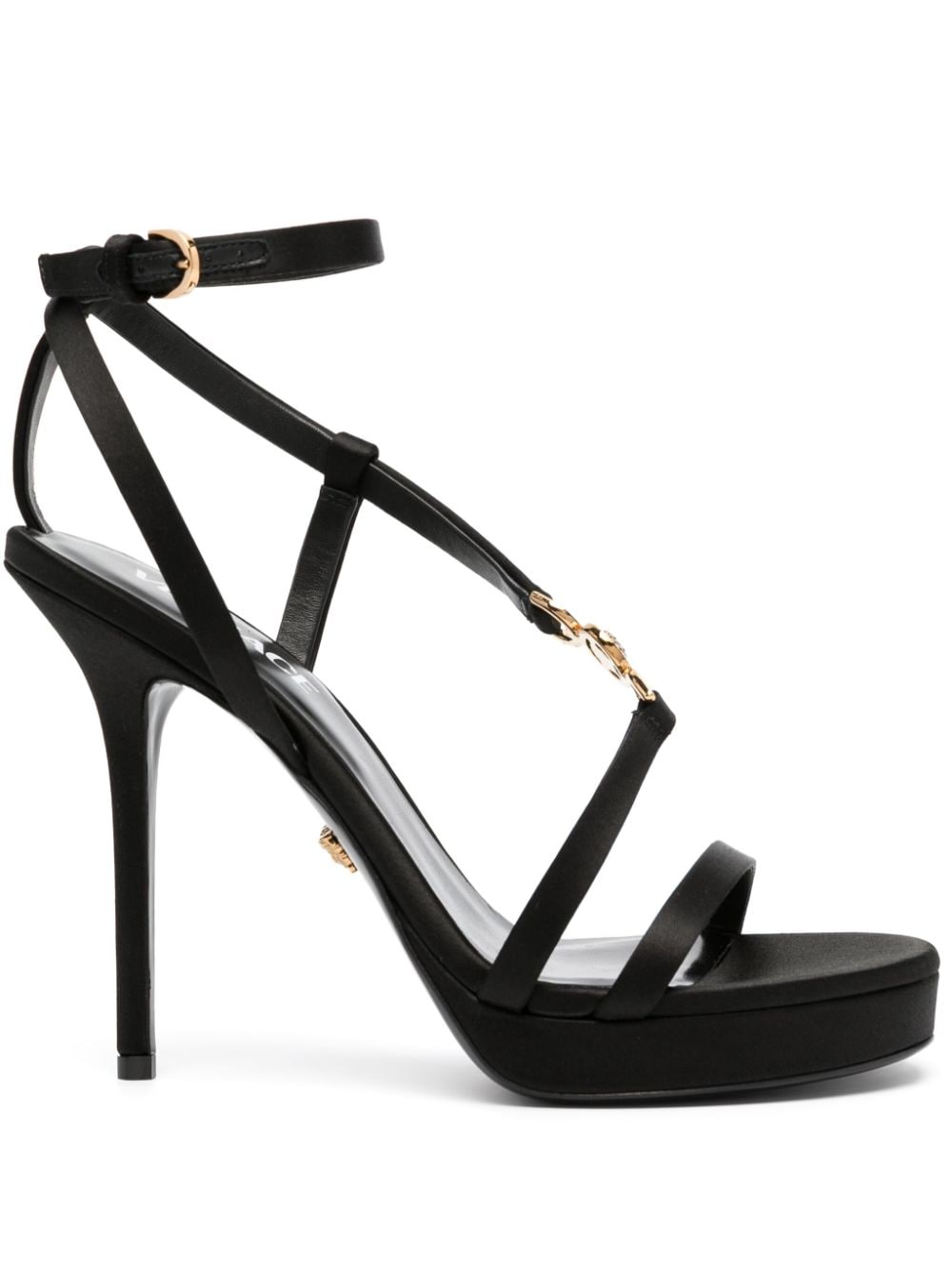 Versace 125mm Medusa stiletto sandals - Black von Versace