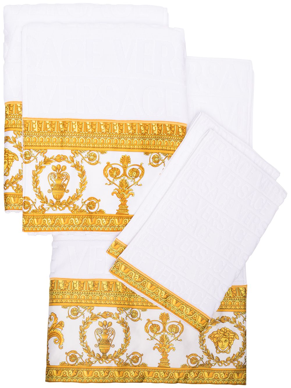 Versace I Love Baroque towel (set of five) - White von Versace