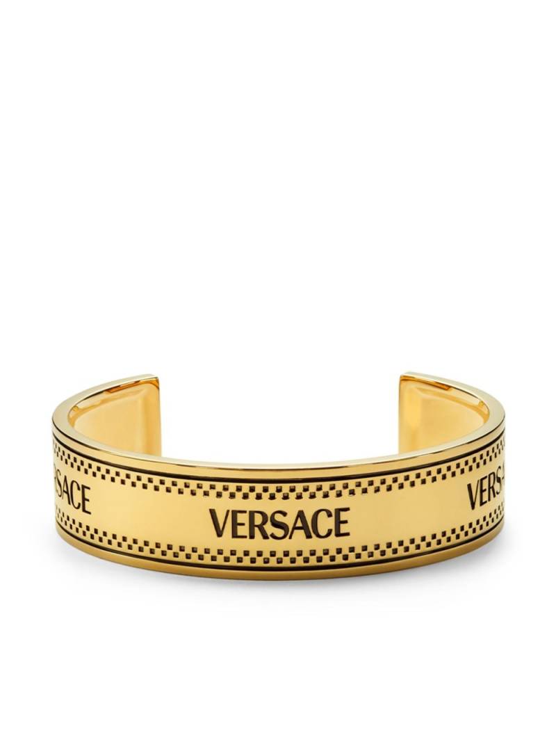 Versace 90s Vintage Logo cuff bracelet - Gold von Versace