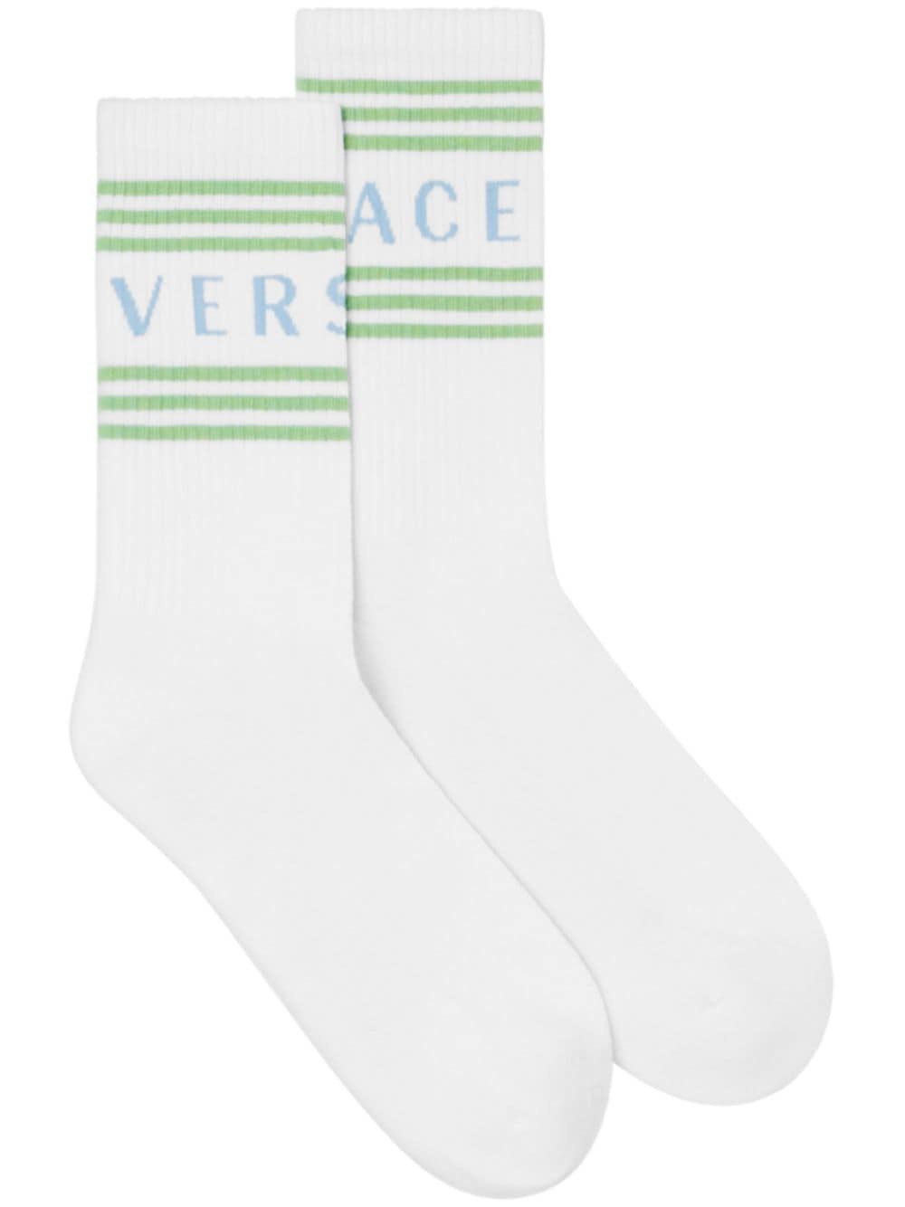 Versace 90s Vintage Logo socks - White von Versace