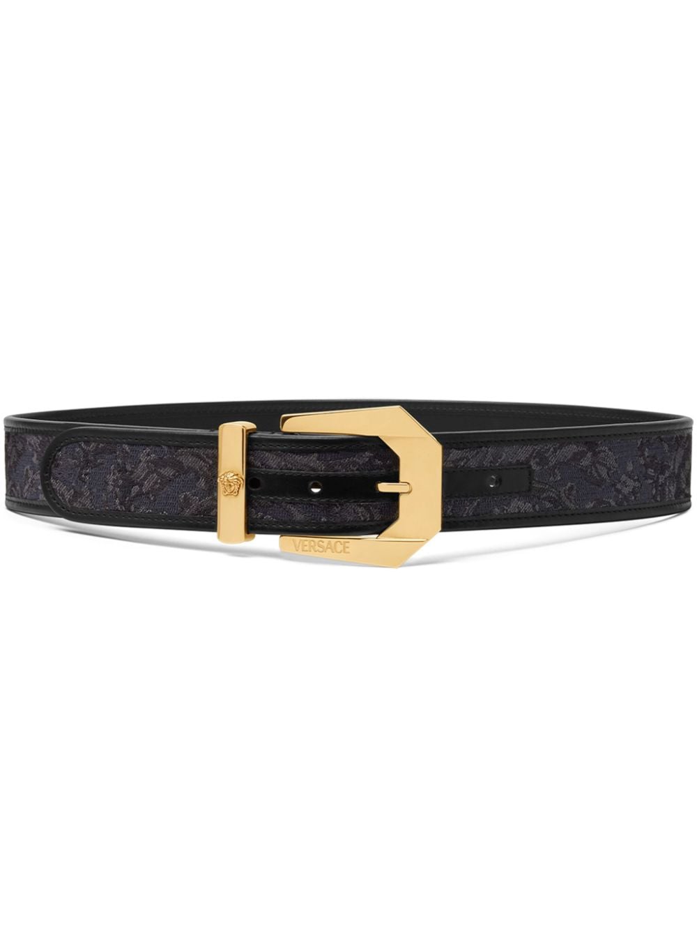 Versace Barocco Medusa Heritage jacquard belt - Black von Versace