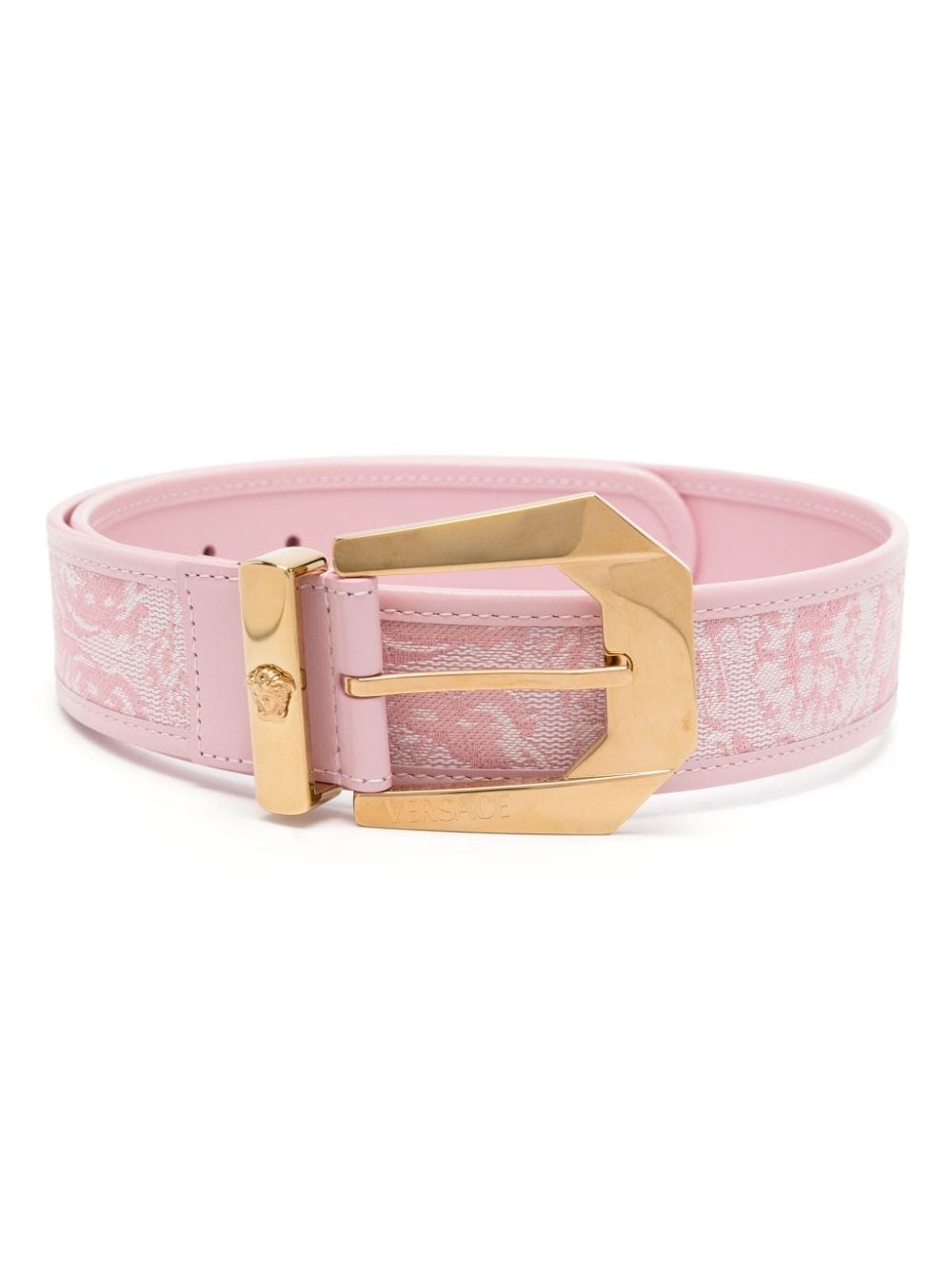 Versace Medusa Heritage Barocco-jacquard belt - Pink von Versace