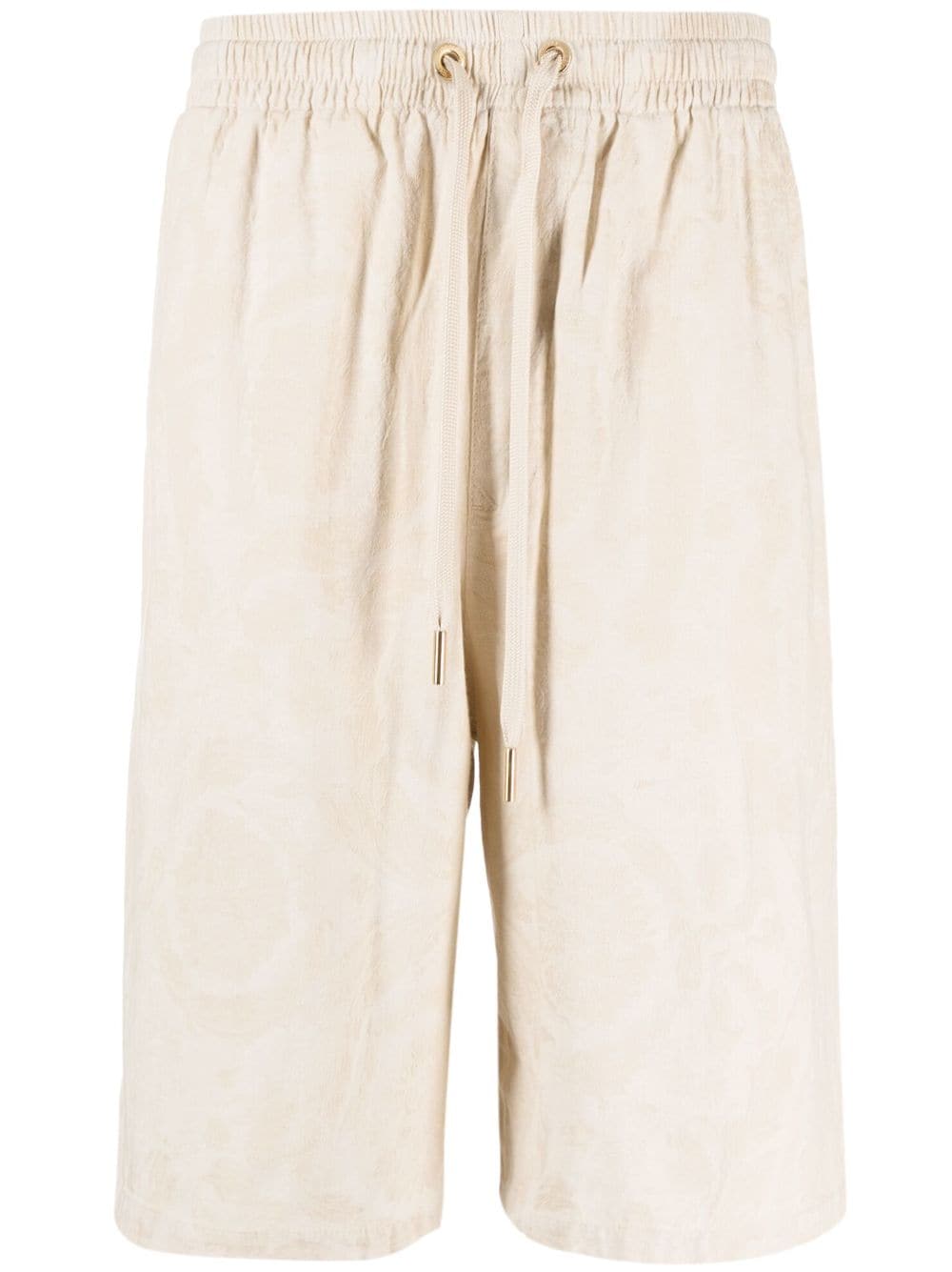Versace Barocco Silhouette chambray shorts - Neutrals von Versace