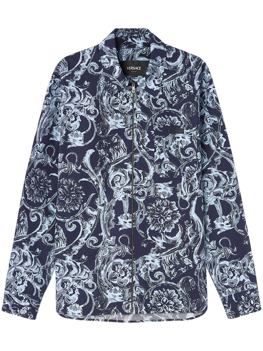 Versace Barocco Stencil blouson jacket - Blue von Versace